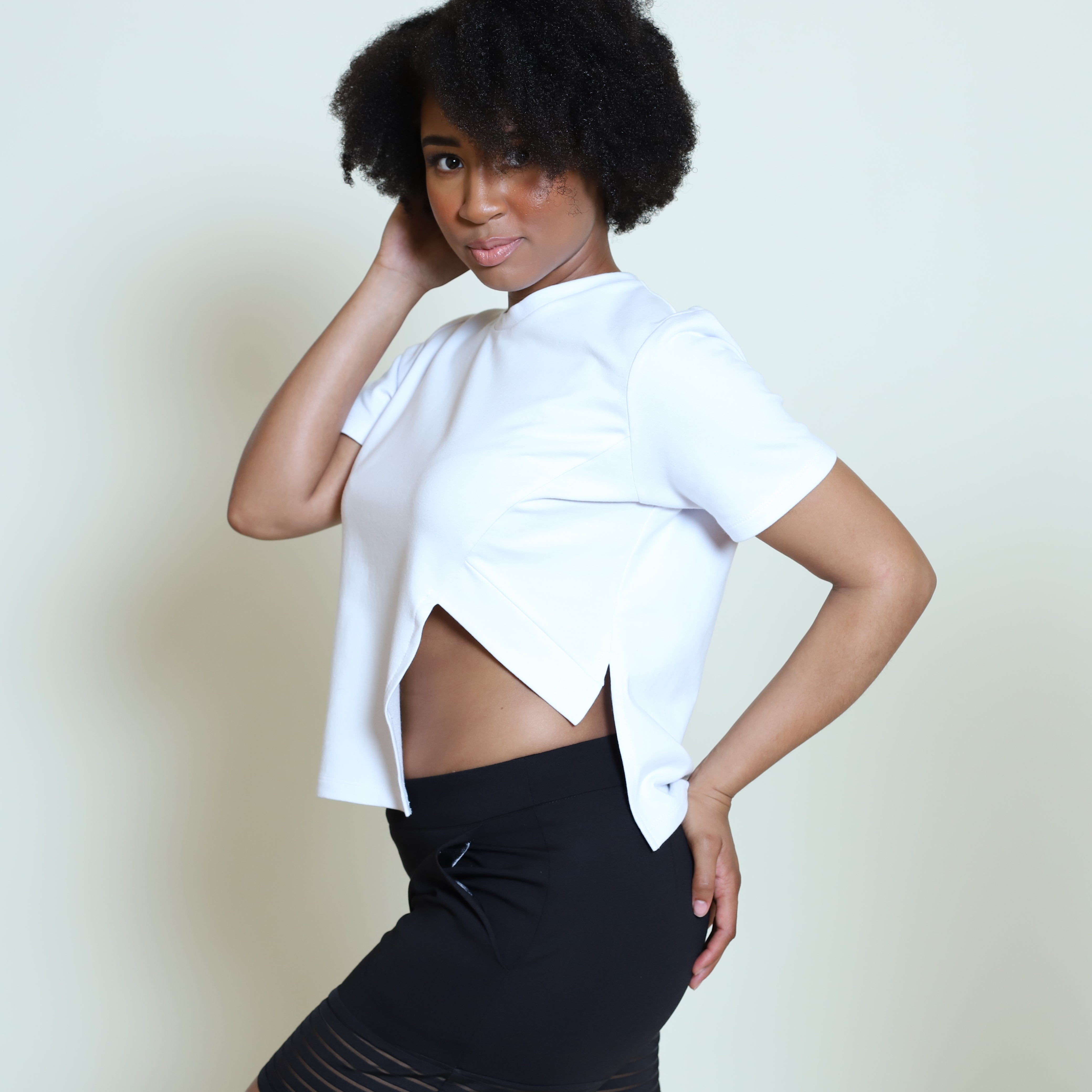 Destiny Crop Cut Out Tee