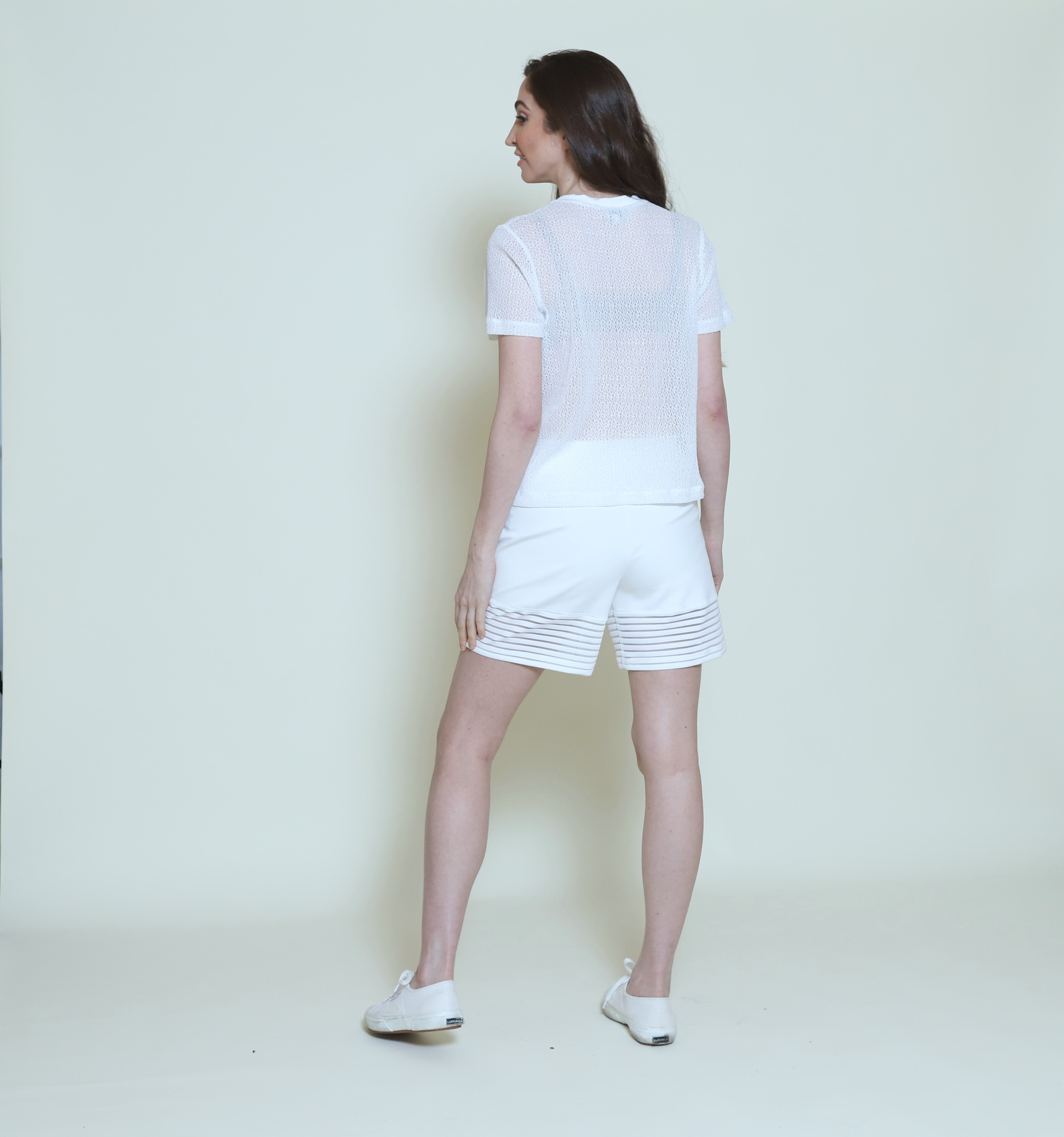 Destiny Mesh Crop Cut Out Tee