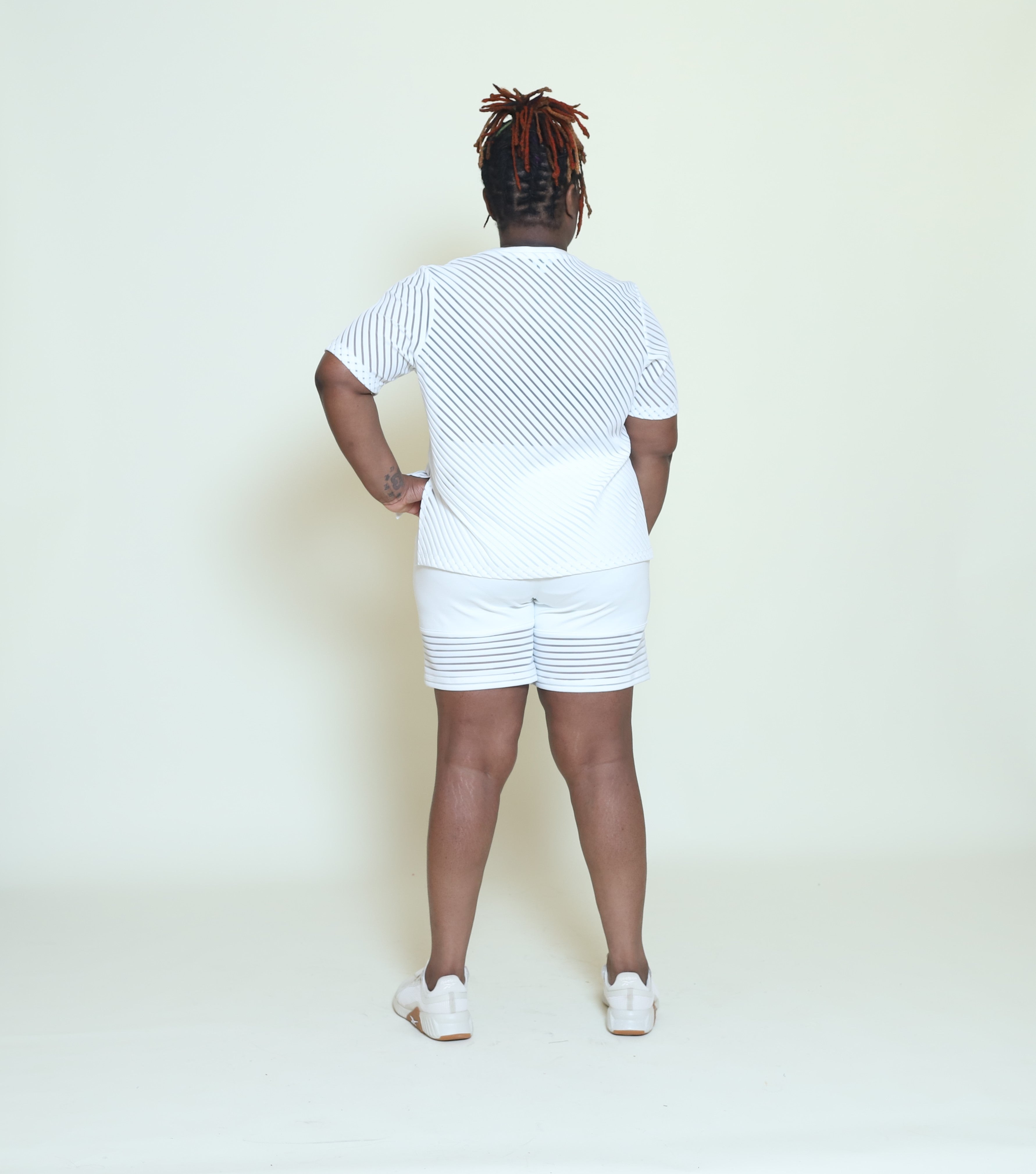 Cindy Shorts W/ Stripe Band (Plus Size)