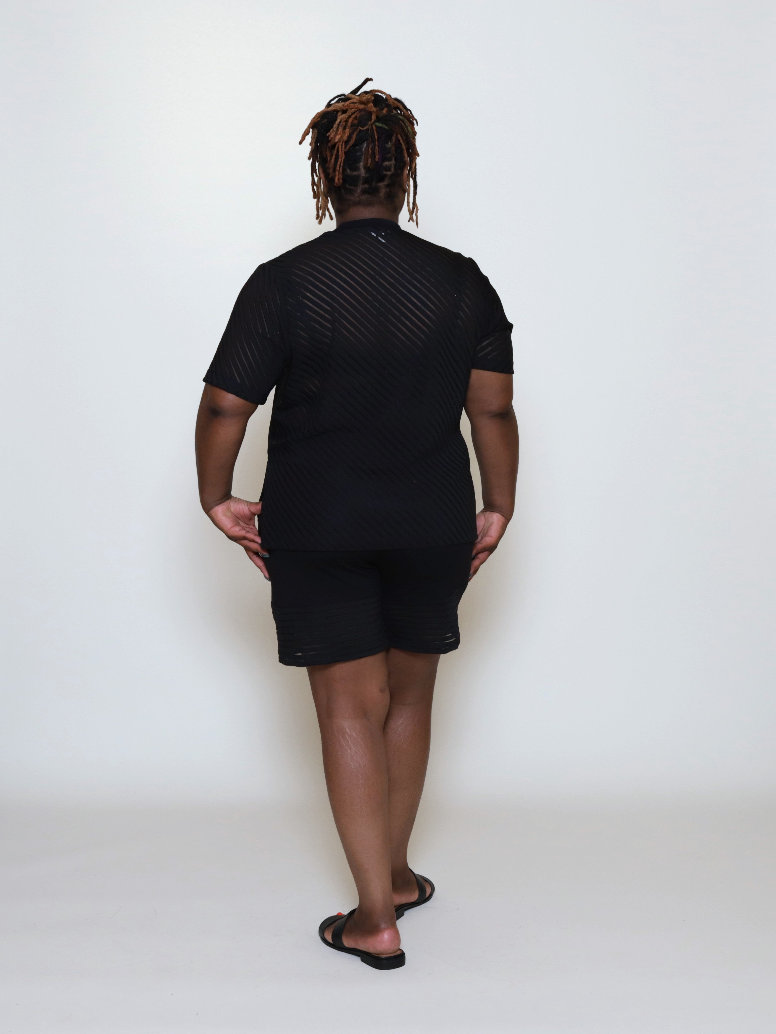 Cindy Shorts W/ Stripe Band (Plus Size)