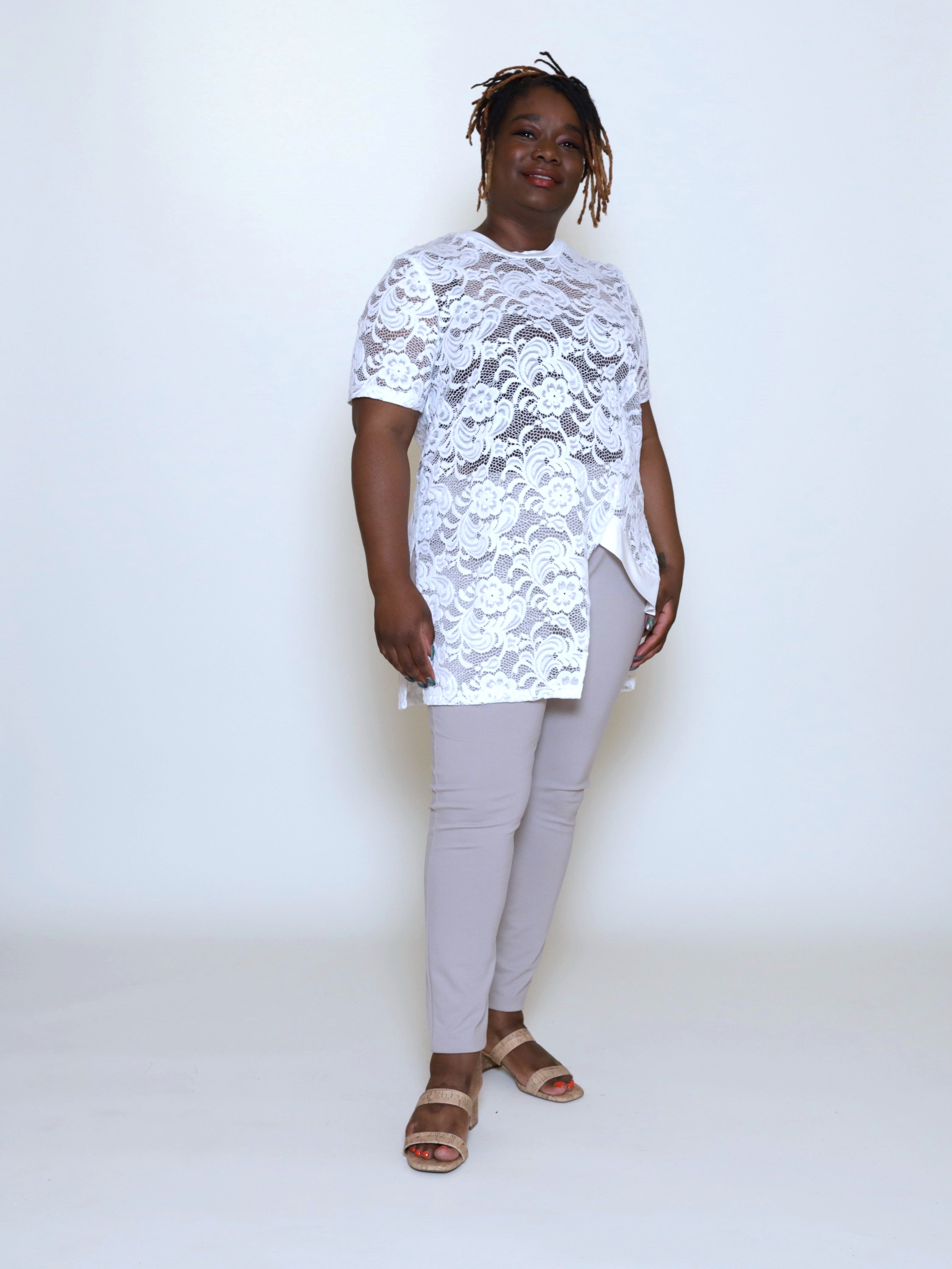 Destiny Lace Tee Plus Size